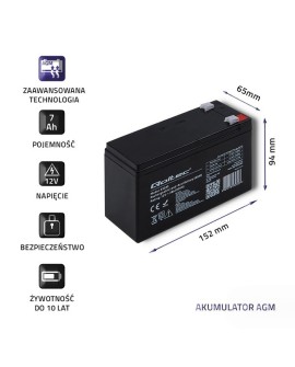 Akumulator żelowy Qoltec 53030