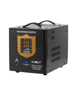Zasilacz awaryjny KEMOT PROsinus-2600/24 przetwornica z czystym przebiegiem sinusoidalnym i funkcją ładowania 24V 230V