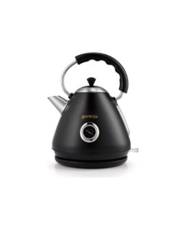 Gorenje | Czajnik | K17CLBK | Elektryczny | 2200 W | 1,7 L | Plastik i metal | Podstawa obrotowa 360° | Czarny
