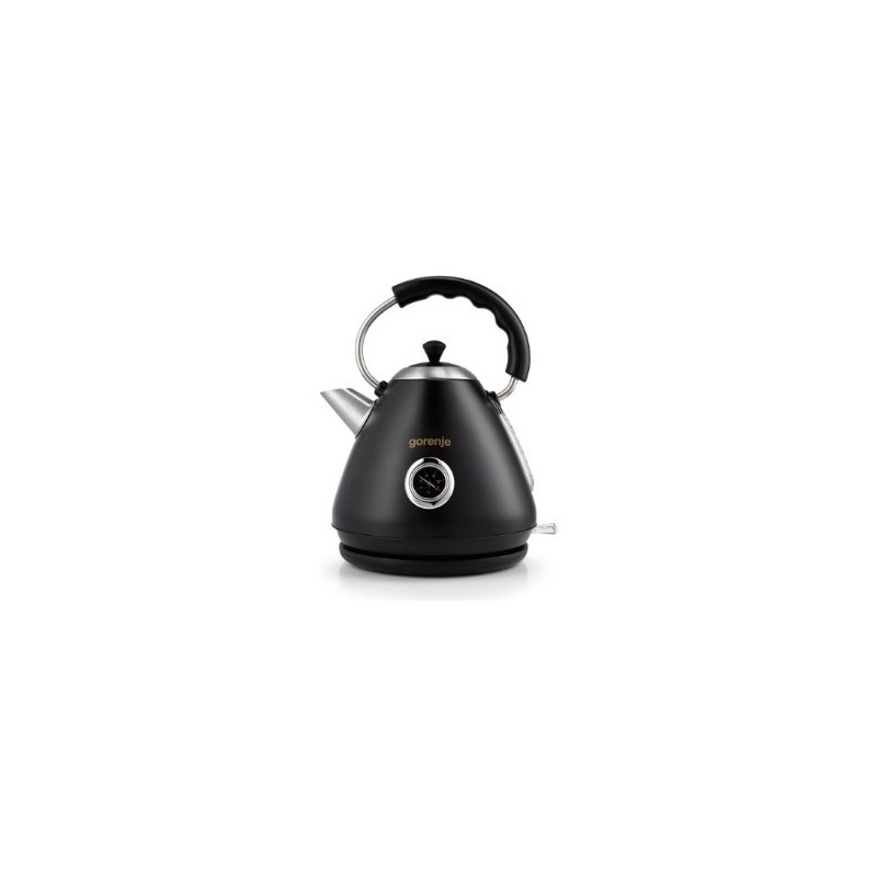 Gorenje | Czajnik | K17CLBK | Elektryczny | 2200 W | 1,7 L | Plastik i metal | Podstawa obrotowa 360° | Czarny