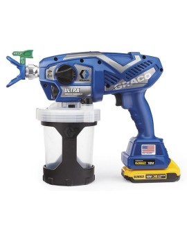 GRACO PISTOLET DO MALOWANIA ULTRA AIRLES ( 2 x AKU. 2AH DEWALT+ ŁAD. ) + TORBA