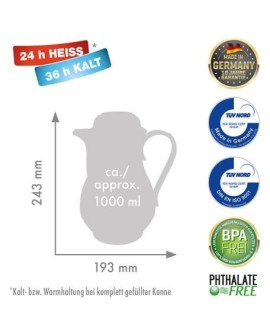 ROTPUNKT DZBANEK TERMOS, 1,0 L, BLACK CHERRY (CZAR (WYPRZEDAŻ)