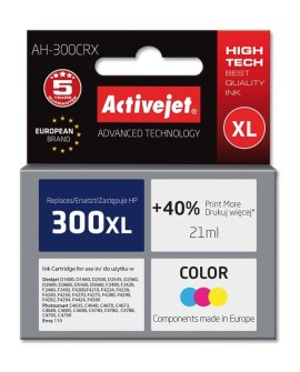 Activejet AH-300CRX Tusz (zamiennik HP 300XL CC644EE Premium 21 ml kolor)