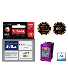 Activejet AH-300CRX Tusz (zamiennik HP 300XL CC644EE Premium 21 ml kolor)