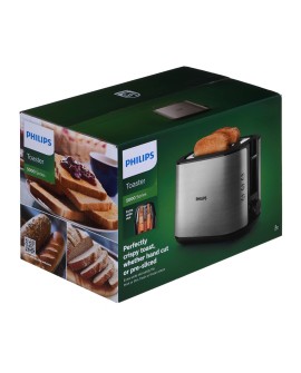 Toster Philips Viva Collection HD2650/90 (950W kolor srebrny)