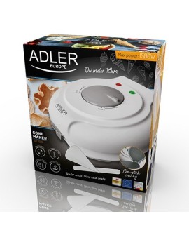 Adler AD 3038 gofrownica 1 gof. 1500 W Szary, Biały