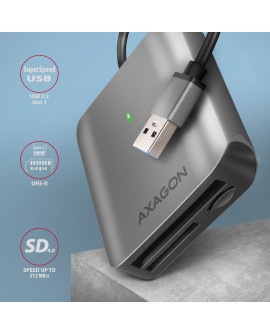 Axagon CRE-S3 External card reader USB-A 3.2 Gen 1 3-slot & lun SD/microSD/CF czytnik kart USB 3.2 Gen 1 (3.1 Gen 1) Type-A