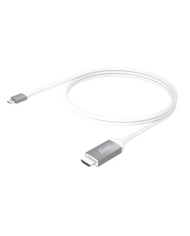 Adapter j5create USB-C to 4K HDMI Cable (USB-C m - 4K HDMI m 1,8m kolor biało srebrny) JCC153G-N