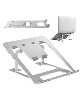 Aluminiowa ultra cienka składana podstawka pod laptopa Ergo Office, srebrna, pasuje do laptopów 11-15'', ER-416
