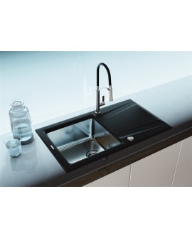 Deante Gerbera BGBB720 bateria kuchenna stojąca, czarna