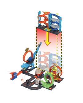 Hot Wheels City Wyścigowa wieża z transformacją Zestaw HKX43