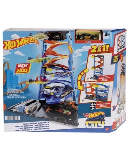 Hot Wheels City Wyścigowa wieża z transformacją Zestaw HKX43