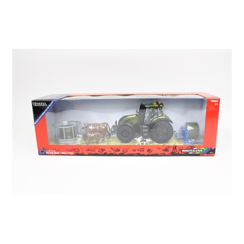 TOMY Britains Metalic Green Valtra zestaw 43323