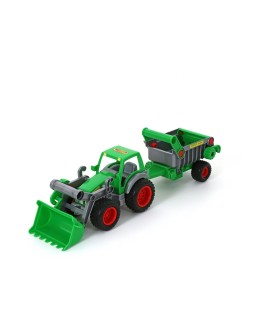 Farmer Technic, traktor-ladowarka z naczepą