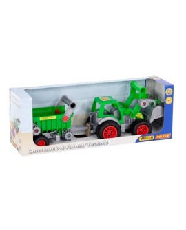 Farmer Technic, traktor-ladowarka z naczepą