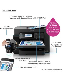 Epson EcoTank ET-16650 Atramentowa A3 4800 x 1200 DPI 32 stron/min Wi-Fi