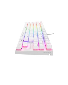 KLAWIATURA DLA GRACZY GENESIS THOR 303 TKL US BIAŁA RGB MECHANICZNA SILENT SWITCH HOT SWAP