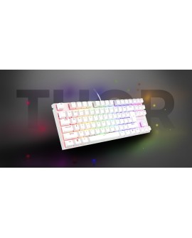KLAWIATURA DLA GRACZY GENESIS THOR 303 TKL US BIAŁA RGB MECHANICZNA SILENT SWITCH HOT SWAP