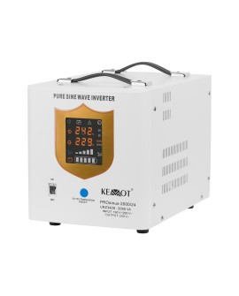 Zasilacz awaryjny KEMOT PROsinus-2000/24 przetwornica z czystym przebiegiem sinusoidalnym i funkcją ładowania 24V 230V