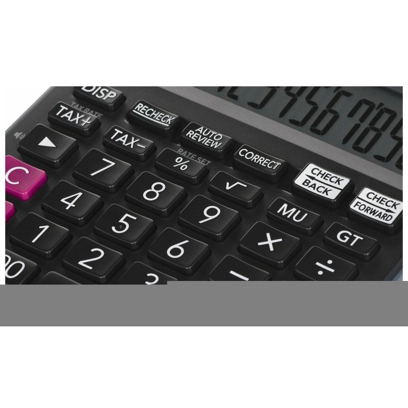 CASIO KALKULATOR BIUROWY MJ-120D PLUS CZARNY, 12 CYFROWY WYŚWIETLACZ