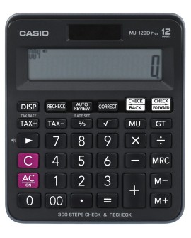 CASIO KALKULATOR BIUROWY MJ-120D PLUS CZARNY, 12 CYFROWY WYŚWIETLACZ