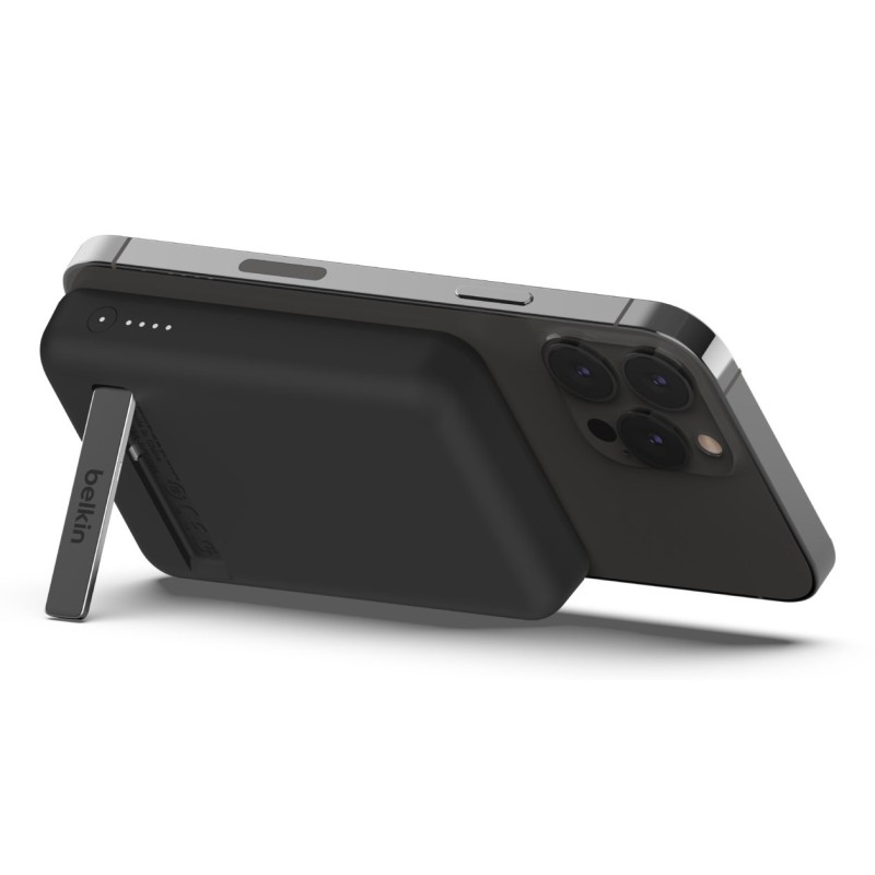 Powerbank bezprzewodowy Belkin BoostCharge Magnetic Wireless Power Bank 5K + Stand MagSafe Compatible 5000mAh 7,5W Black