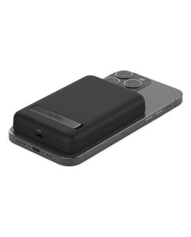 Powerbank bezprzewodowy Belkin BoostCharge Magnetic Wireless Power Bank 5K + Stand MagSafe Compatible 5000mAh 7,5W Black
