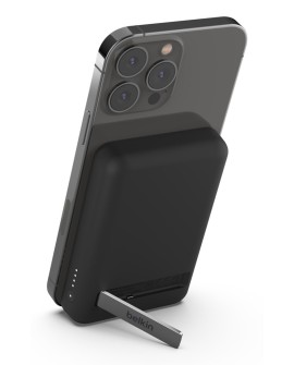 Powerbank bezprzewodowy Belkin BoostCharge Magnetic Wireless Power Bank 5K + Stand MagSafe Compatible 5000mAh 7,5W Black
