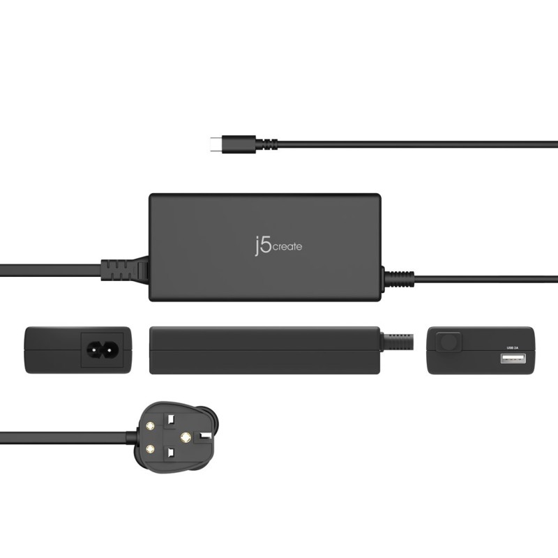 j5create JUP2290C adapter zasilający/ inwentor Wewnętrzna 100 W Czarny