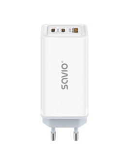 SAVIO ŁADOWARKA SIECIOWA GAN 65W BIAŁA LA-07