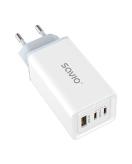 SAVIO ŁADOWARKA SIECIOWA GAN 65W BIAŁA LA-07