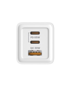SAVIO ŁADOWARKA SIECIOWA GAN 65W BIAŁA LA-07