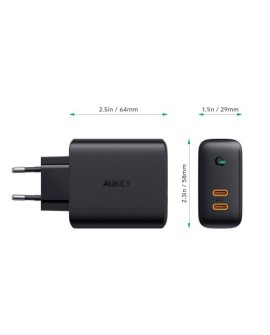 AUKEY PA-D2 ŁADOWARKA SIECIOWA 36W 2XUSB-C PD