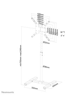 Neomounts NS-FS100BLACK uchwyt do tablic informacyjnych 139,7 cm (55") Czarny