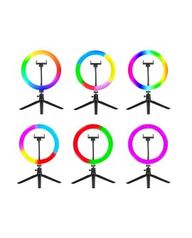 TRACER LAMPA PIERŚCIENIOWA RING RGB 26CM MINI STATYW
