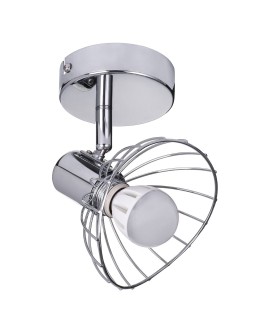Kinkiet pojedynczy sufitowy ścienny chrom Activejet GIZEL reflektor E14 do salonu