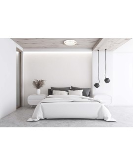 Nowoczesny plafon sufitowy LED Activejet VERDI W/G Biało - Złoty 23W