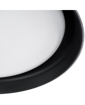 Nowoczesny plafon sufitowy LED Activejet FOCUS Czarny ściemnialny ze zdalnym sterowaniem na pilota