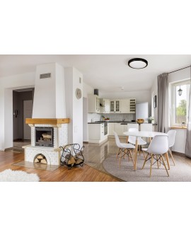 Nowoczesny plafon sufitowy LED Activejet VERDI B/G Czarno - Złoty 23W