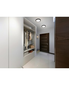 Nowoczesny plafon sufitowy LED Activejet VERDI B/G Czarno - Złoty 23W