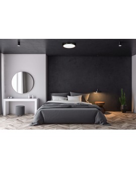 Nowoczesny plafon sufitowy LED Activejet VERDI B/G Czarno - Złoty 23W