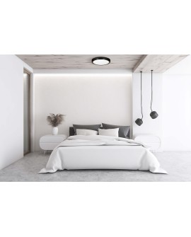 Nowoczesny plafon sufitowy LED Activejet VERDI B/G Czarno - Złoty 23W