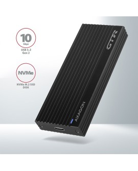 Axagon EM2-GTR Obudowa SSD Czarny M.2