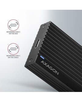 Axagon EM2-GTR Obudowa SSD Czarny M.2