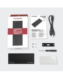 Axagon EM2-GTR Obudowa SSD Czarny M.2