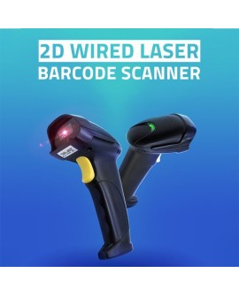 QOLTEC CZYTNIK KODÓW KRESKOWYCH LASEROWY 1D |2D | CZARNY