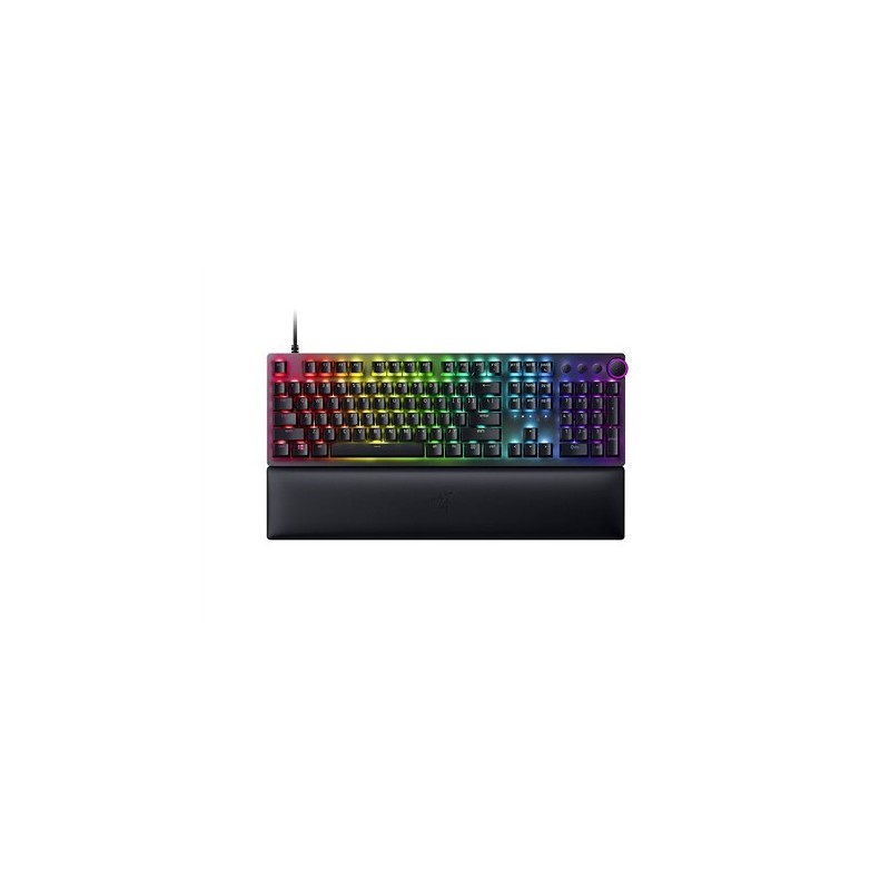 Razer | Opcyjna klawiatura do gier Huntsman V2 | Klawiatura do gier | Światło LED RGB | RU | Przewodowe | Czarny | Klawiatura