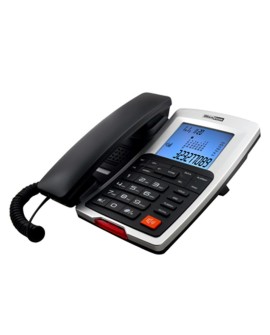 MaxCom KXT709 telefon Telefon analogowy Czarny, Biały Nazwa i identyfikacja dzwoniącego