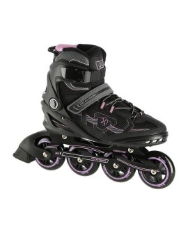 ŁYŻWOROLKI NILS EXTREME NA9157 CZARNO-FIOLETOWE ROZM. 41