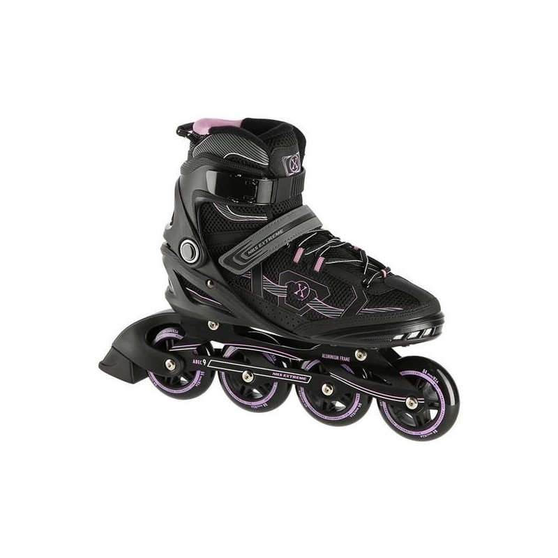 ŁYŻWOROLKI NILS EXTREME NA9157 CZARNO-FIOLETOWE ROZM. 41